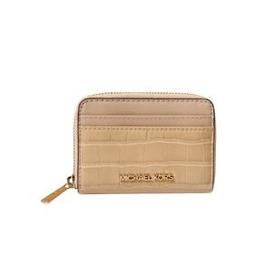 Jet Set Travel MD Zip Around Card Case Wallet in Buff | MICHAEL KORS